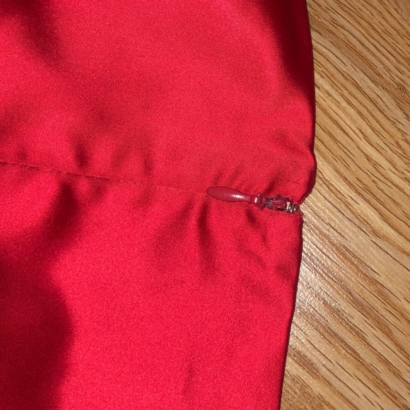 Red Satin Dress Pants - Picture 5 of 5